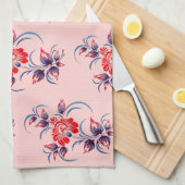 Muster aus Blumen キッチンタオル (四つ折り)