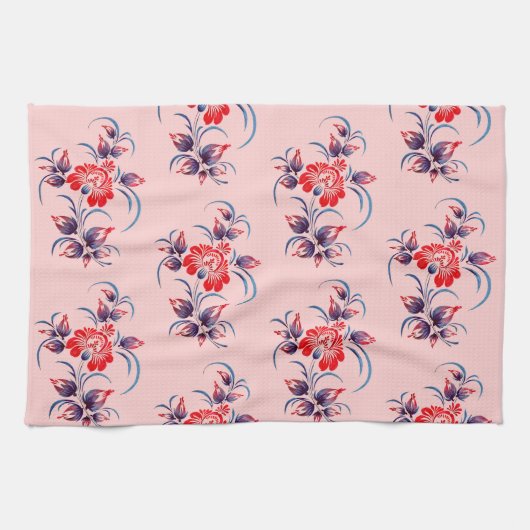 Muster aus Blumen キッチンタオル (横)