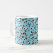 Muster mit Schmetterlingen コーヒーマグカップ (正面左)