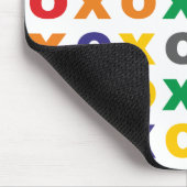 Muster XOXO pattern hugs kisses マウスパッド (コーナー)