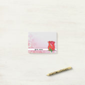 Musterrose , personalisiert ポストイット (デスク上)