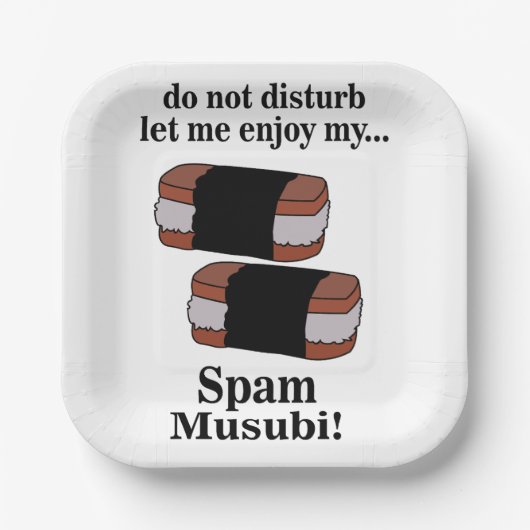 Musubiスパム楽しむMusubiパーティー ペーパープレート (正面)