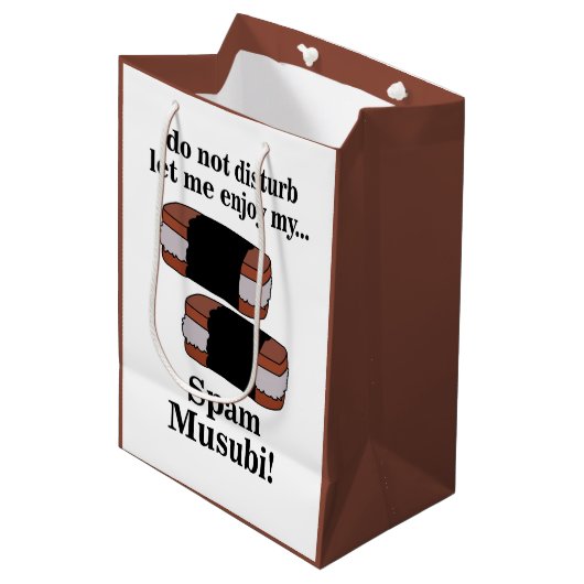 Musubiスパム楽しむmusubi ミディアムペーパーバッグ (正面アングル)
