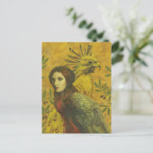 Mutant Design鳥の女性 ポストカード (スタンド正面)