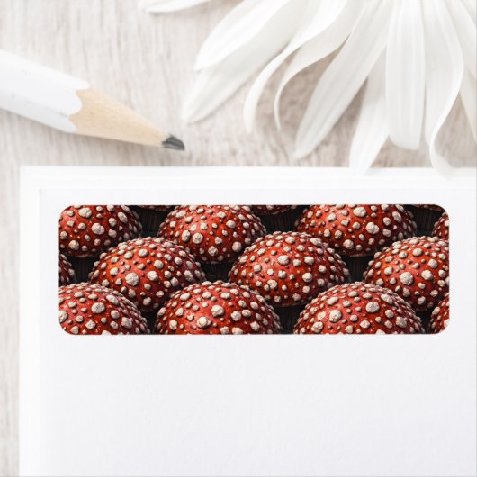 Mutant veggie pattern, unique earthy return addres ラベル (インサイチュ)