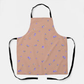 Muted Apricot Balloon Flower Floral Pattern エプロン (正面)