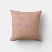 Muted Apricot Balloon Flower Floral Pattern クッション (正面)