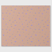 Muted Apricot Balloon Flower Floral Pattern ラッピングペーパー (フラット)