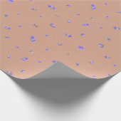 Muted Apricot Balloon Flower Floral Pattern ラッピングペーパー (角)
