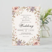 Muted Bloom Archway Romance Wedding 招待状 (スタンド正面)