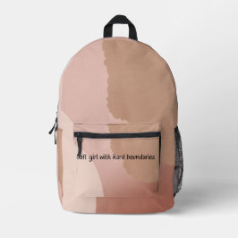 Muted blush and warm oat AI Print Cut Sew Bag プリントバックパック