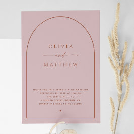 Muted Blush Pink Spring Wedding | アーチ写真 + QR 招待状