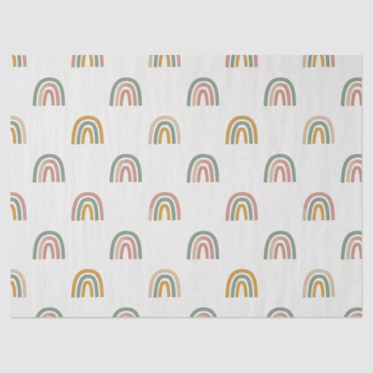 Muted boho rainbow scandi pattern  薄葉紙 (正面)