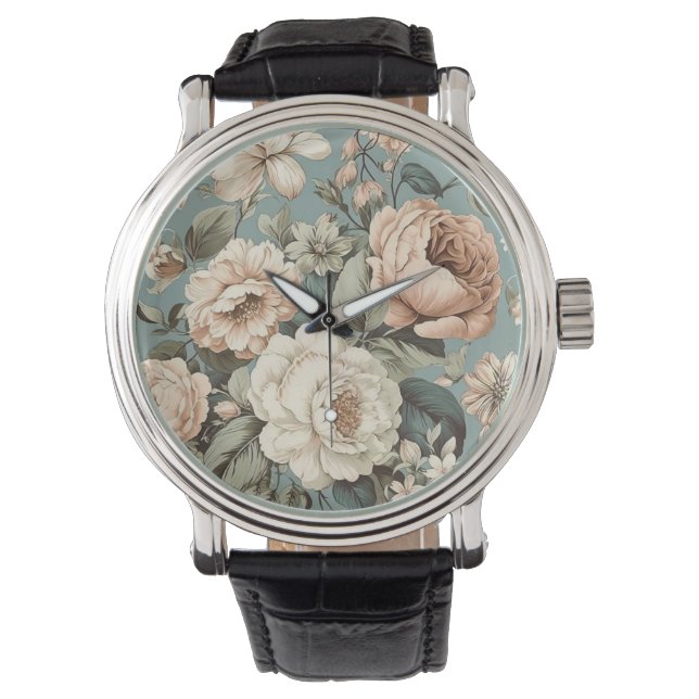 Muted Botanical Dream 腕時計 (正面)
