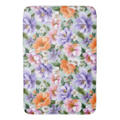 Muted Colorful Flowers Boho flower バスマット (正面縦)