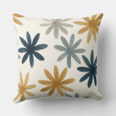 Muted creamy floral pattern クッション (裏面)