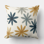 Muted creamy floral pattern クッション (正面)