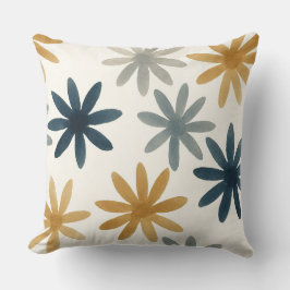 Muted creamy floral pattern クッション