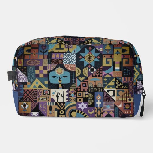 Muted Earthy Folk Art Patchwork Quilt ドップキット (正面)