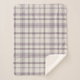 Muted Farmhouse Purple Plaid Baby Boy's Nursery シェルパブランケット