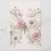 Muted Floral Butterfly 便箋 (裏面)