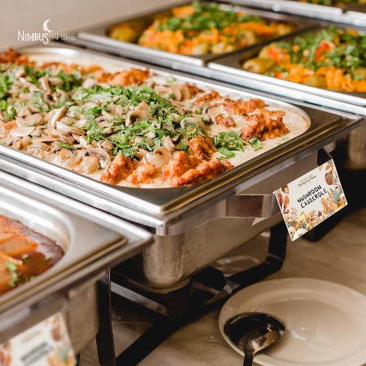 Muted Florals Thanksgiving Blank Buffet Card