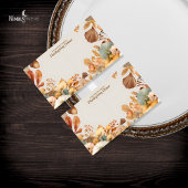 Muted Florals Thanksgiving Blank Flat Table Card 名刺
