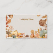 Muted Florals Thanksgiving Blank Flat Table Card 名刺 (正面)