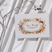 Muted Florals Thanksgiving Flat Place Card プレイスカード