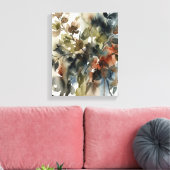 Muted Forest Watercolor キャンバスプリント (インサイチュ (リビング))