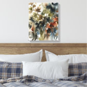 Muted Forest Watercolor キャンバスプリント (インサイチュ (寝室))