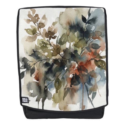 Muted Forest Watercolor バックパック (正面)