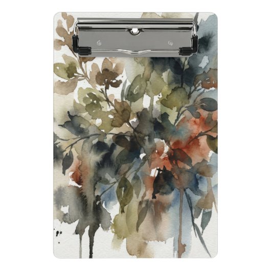 Muted Forest Watercolor ミニクリップボード (正面)