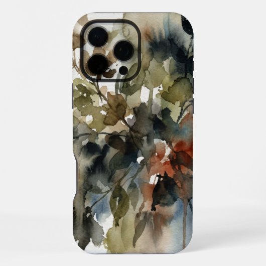 Muted Forest Watercolor iPhoneケース (裏面)
