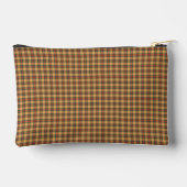 Muted Gold, Red, and Green Tartan Plaid アクセサリーポーチ (裏面)