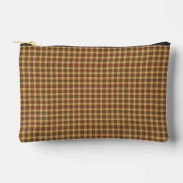 Muted Gold, Red, and Green Tartan Plaid アクセサリーポーチ