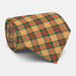 Muted Gold, Red, and Green Tartan Plaid ネクタイ
