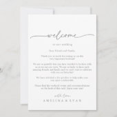 Muted Gray Simple Minimal Wedding Welcome Letter (正面)