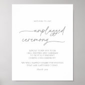 Muted Gray Simple Minimalist Unplugged Ceremony  ポスター (正面)