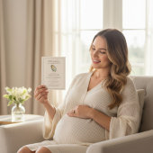 Muted Green Baby Shower a little bundle 招待状