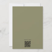 Muted Green Baby Shower a little bundle 招待状 (裏面)