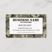 Muted Green Camouflage 名刺 (裏面)