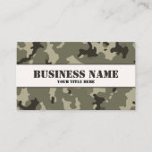 Muted Green Camouflage 名刺 (正面)
