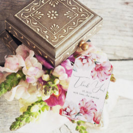 Muted Lavenderフローラ結婚の感謝 ギフトタグ