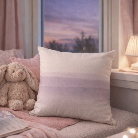 Muted Mauve Dusk Throw Pillow クッション