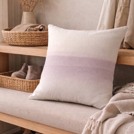 Muted Mauve Dusk Throw Pillow クッション