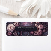 Muted Mauve Moody Botanical Ornate Frame ラベル (インサイチュ)