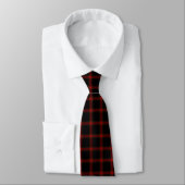 Muted Monochromatic Red and Black Checkered Gift ネクタイ (タイ)