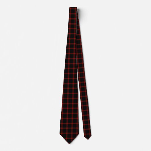 Muted Monochromatic Red and Black Checkered Gift ネクタイ (正面)