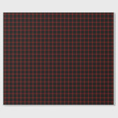 Muted Monochromatic Red and Black Checkered Gift ラッピングペーパー (フラット)